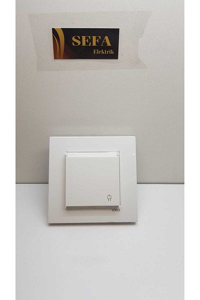 VİKO WHITE VİKO KARRE SERIES WITH COVER, EARTH, CHILD PROTECTION, SOCKET FRAME