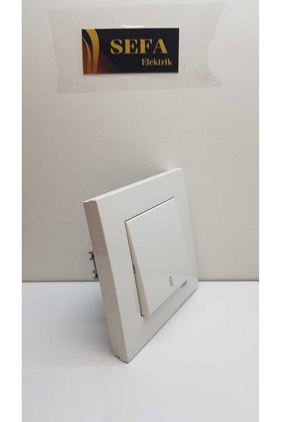 VİKO White Viko Karre Series with Light Switch Frame