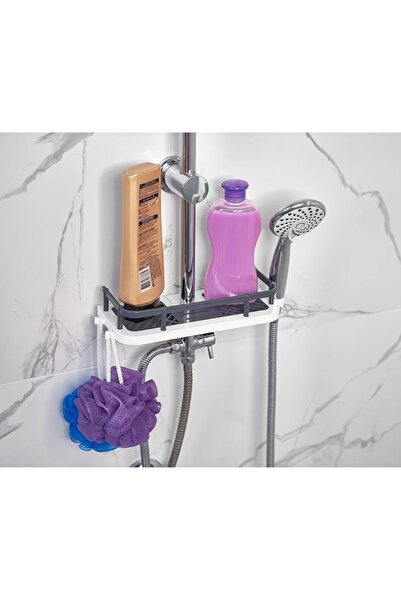 Gead منظم الحمام البلاستيكي، منظم الدش، موزع الشامبو، موزع الصابون، الدش العملي