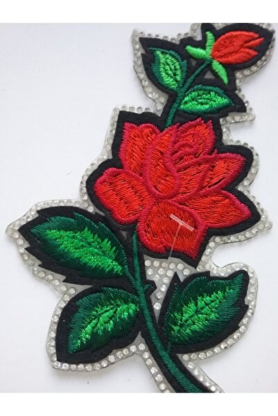 Armada رقعة زهور وردية مطرزة قابلة للالتصاق بالحديد (8.5 سم * 14 سم)