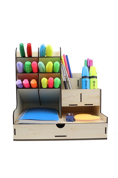 kutuTR Notpa 10 Compartment Drawers Desktop Organizer Pen Holder MOUNT MADE
