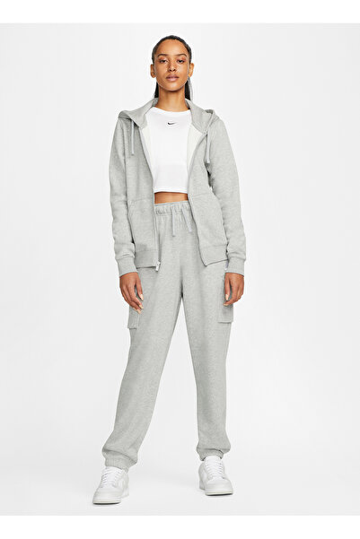 Nike Negru - Gri - Argintiu Jachetă cu fermoar cu glugă pentru femei DQ5471-0...