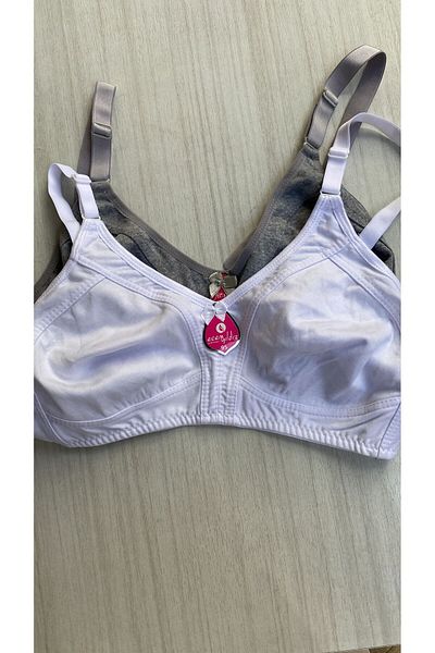ESİLORA Sutien din bumbac de mărime mare pentru femei, 2 bucăți, 2 bucăți, cupă D, pieptănat, sutien de colectare, îmbrăcăminte zilnică confortabilă