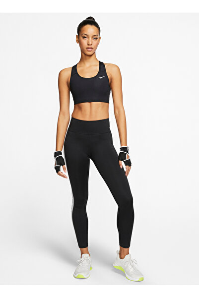 Nike Чорний - Сірий - Срібний Круглий комір Жіночий спортивний бюстгальтер BV...