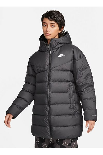 Nike سترة نسائية سوداء - رمادية - فضية DQ6873-010 W NSW SF DWN WR PARKA
