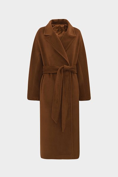 Açelya Okcu Γυναικείο μάλλινο παλτό Premium Fleto Pocket Tied Maxi