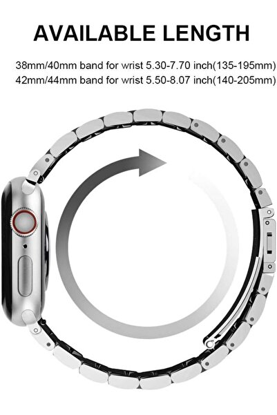 mimtec Apple Watch Compatible 38mm 40mm 41mm 1/2/3/4/5/6/se/7/8/9/Ultra 2 Metal Band Premium