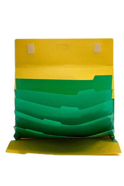 Kobest A4 VECLE 5 COMPARTMENT BRIEFCASE - YELLOW - GREEN