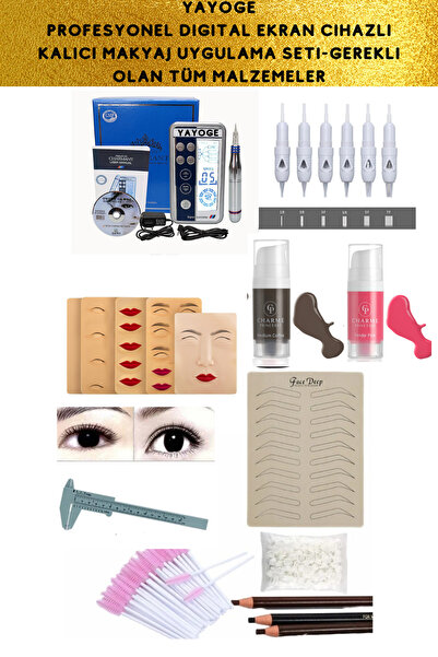 YAYOGE Profesyonel Dıgıtal Ekran Cıhazlı Kalıcı Makyaj Uygulama Seti-Gereklı ...