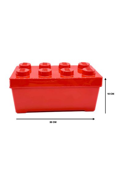 LEGO Original Plastic Storage Box with Red Lid (36 x 18 x 17 Cm)