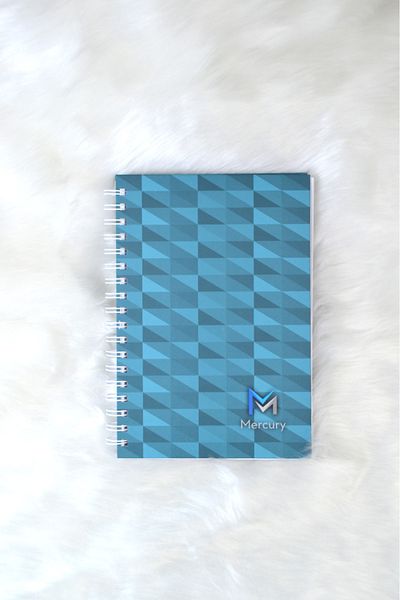 Kids Like 17x24 Spiral Hard Cover Checked 120 Sheets Notebook - Mercury