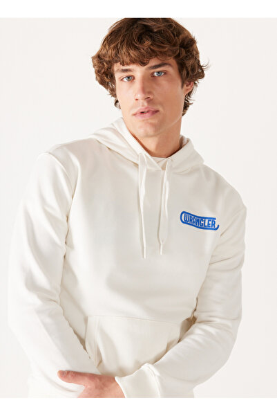 WRANGLER Men's Hooded Neck Sweatshirt - Off-White, W 232258102