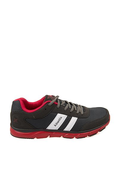 Kinetix Bolton Gray Red Walking Running Shoes