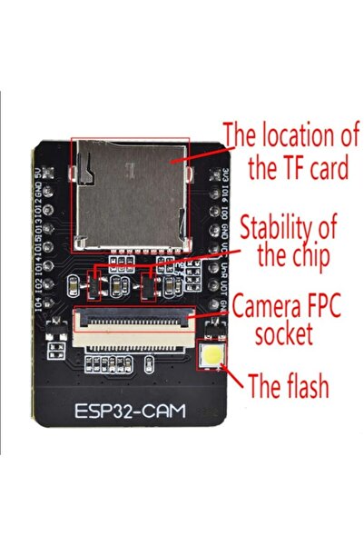 EmAyCenter Esp32-cam + Esp32 Seri Wifi Esp32 + Ov2640 Kamera Esp32 Cam
