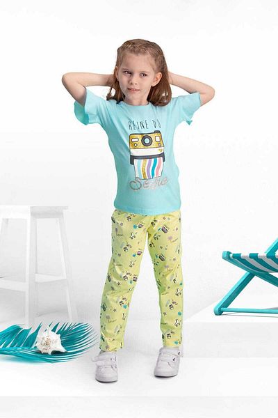 Arnetta Selfie Blue Girl's Pajama Set