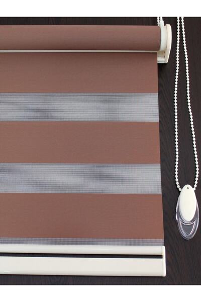 buperde Brown Eco Zebra Roller Blinds
