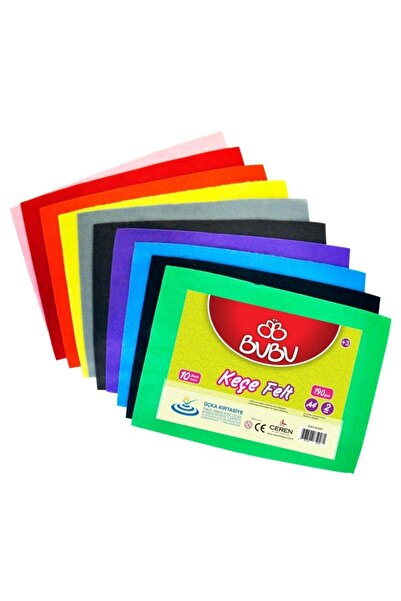 Bubu Bu-bu Karışık Keçe 20x30 Cm 10 Lu -ke0001