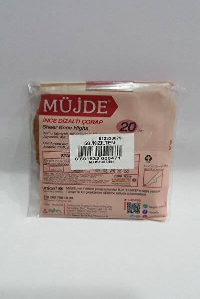 Müjde Thin Below Knee 20 Skin Socks 12 Pack
