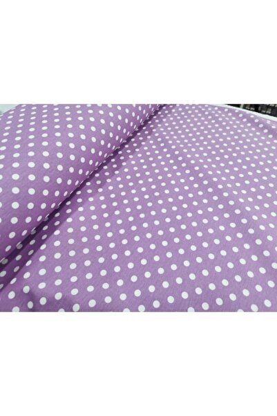 Premier Duck Kumaş Lila Puantiyeli