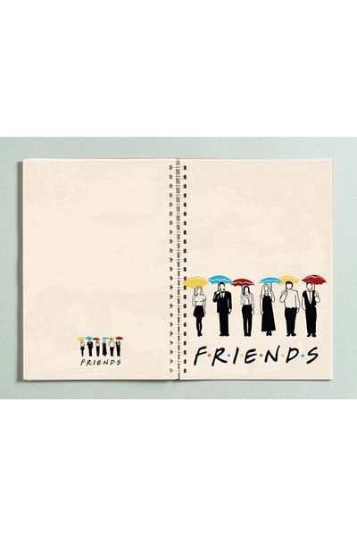 Paytak Moda Friends Series Design Spiral A5 96 Sheets Unlined Notebook Pytkdt0270