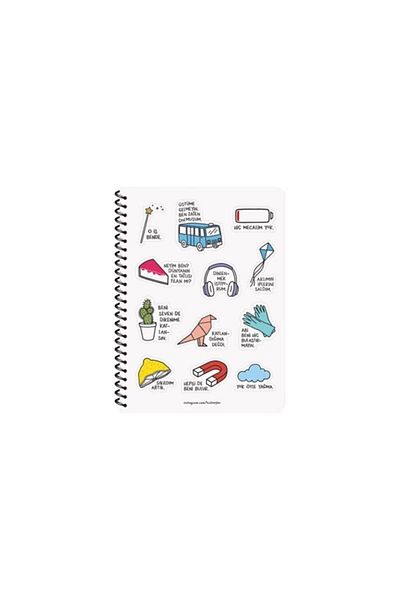 KESKİN COLOR أشياء ذات ملمس 16.5x22.5 80 Yp. دفتر ملصقات مخطط - مشغول الآن