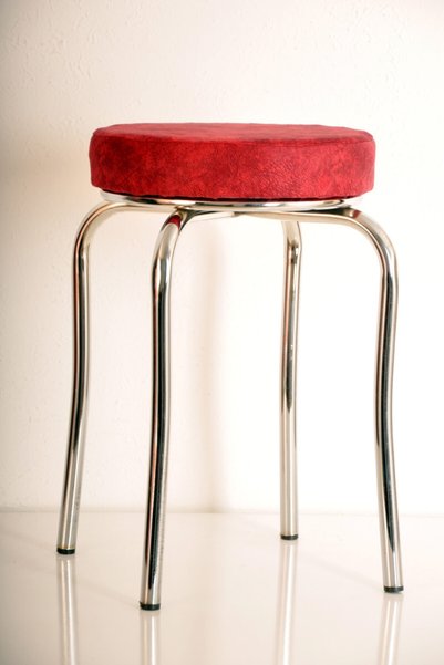 yılmaz masacılık 8 Pcs Red Erasable Fabric Profile Stool Metal Stool Kitchen ...