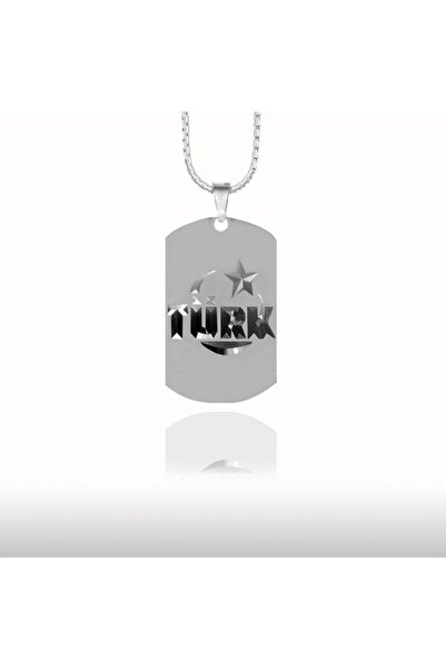 CNCK STEEL "türk" Asker Künyesi & Zincir - Çizilen Model Zamanla Kaybolmaz Ka...