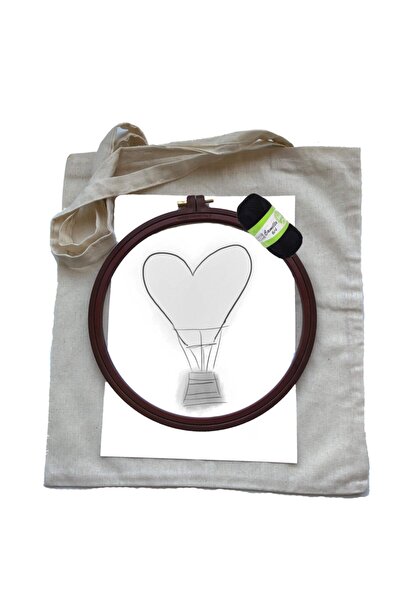 Tahayyüls Tasarım Atölyesi مجموعة متابعة التطريز مع حقيبة خالية من الإبرة