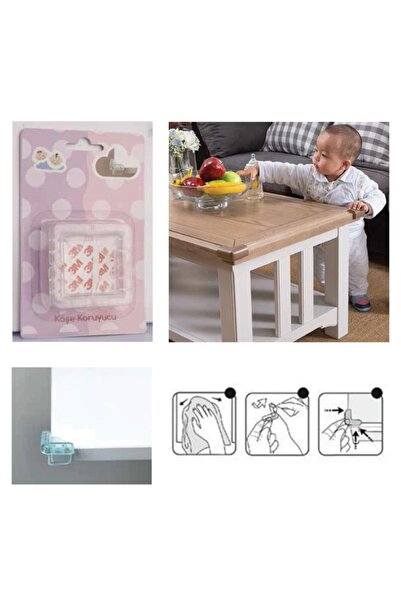 EYM Γωνιακό προστατευτικό διάφανο για την ασφάλεια των μωρών, συσκευασία 4 τε...