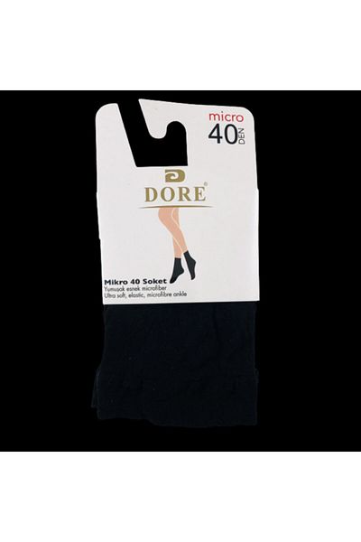Dore Çorap 3-Piece Women's Micro 40 Black Socks