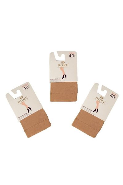 Dore 3-Piece Women's Micro 40 Skin Socks