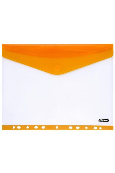 Bigpoint Dosar cu velcro lateral cu 11 găuri A4 portocaliu