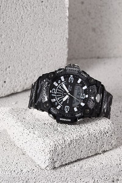 Joefox Men's Wristwatch Digital Analog Silicone Cord Black 1233