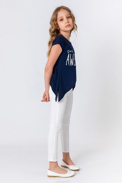 incity Girl's Navy Blue T-Shirt
