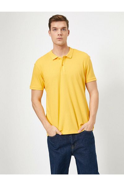 Koton Ανδρικό μπλουζάκι με λαιμόκοψη Sari Polo 0YAM12133LK