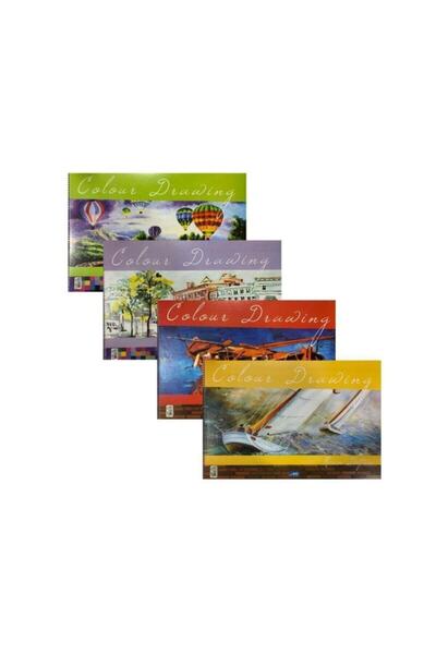 Umut Spiral Cardboard Kp. 35*50 15Yp Picture Notebook 3 Pieces