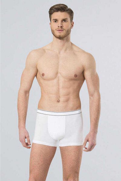 TÜREN Ανδρικό κοντό μπόξερ λευκό Lycra 165