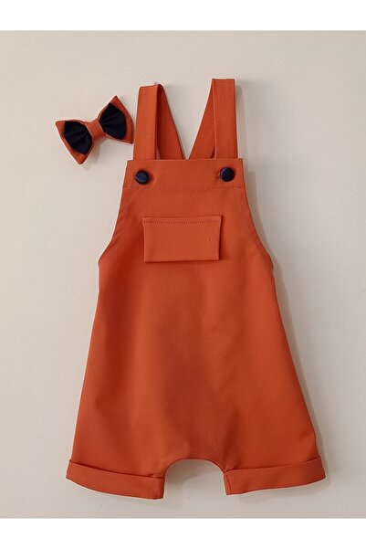 moms and babies Baby Boy Orange Gardener Shorts Set