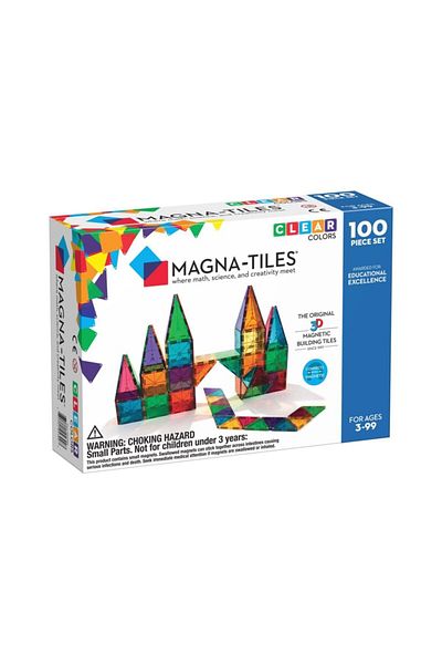 Magna Tiles Srh Magna Tiles Clear Colors 100 Pieces Magnetic Lego Trendy 266450
