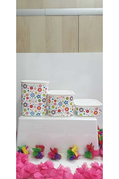 Tupperware Çiçek Su Set 3' Lü Mutfak Saklama Kabı