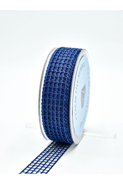 E Elmas شريط شبكي أزرق كحلي 2 سم 10 م