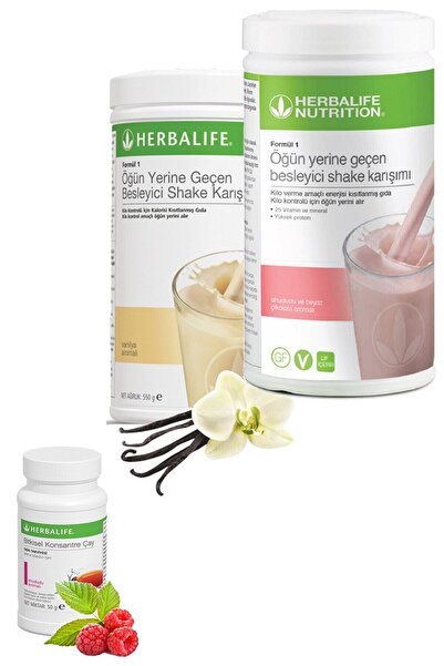 Herbalife Set 1 Adet Vanilyalı Shake 1 Adet Ahudululu Shake Ve 1 Adet Ahududu...