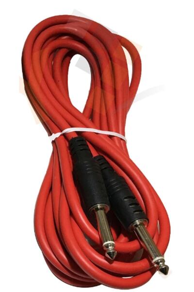 FULLY 6.3mm Mono 5mt Kablo Kırmızı Renk