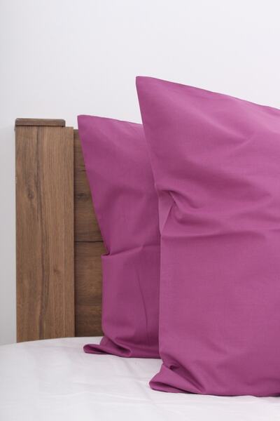 NAYS %100 Pamuklu Yastık Kılıfı Çift Kişilik Fuşya