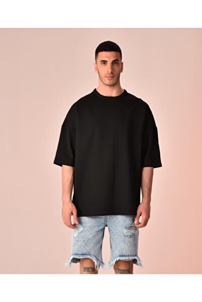 LOST IN WEAR Tricou de bază oversize negru