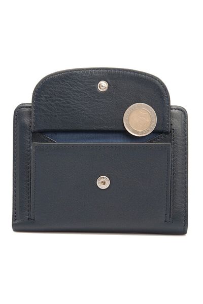 Tergan Navy Blue Leather Women's Wallet 05714ı91