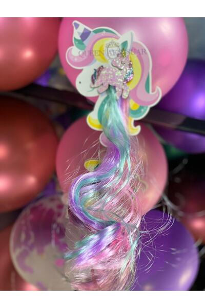 QUEEN AKSESUAR Jednorog Sa šljokicama Jarko roze lila zeleni privjesak dječja...