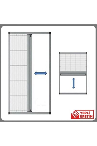 KARABEYOĞULLARI Beyaz Plise Sineklik Akordiyon Sürgülü Pileli Sineklik Kapı V...