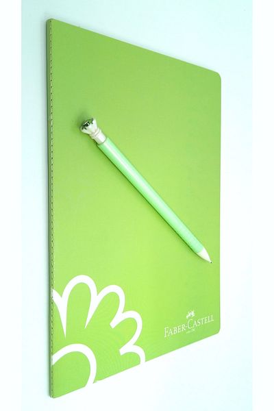Faber Castell A5 Colored Page Notebook 40 Yp Unlined and Versatile Pencil 0.7