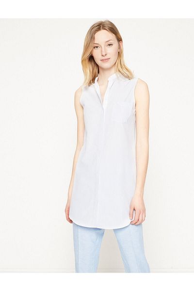 Koton Women's Blue Striped Tunic 7YAK62356YW